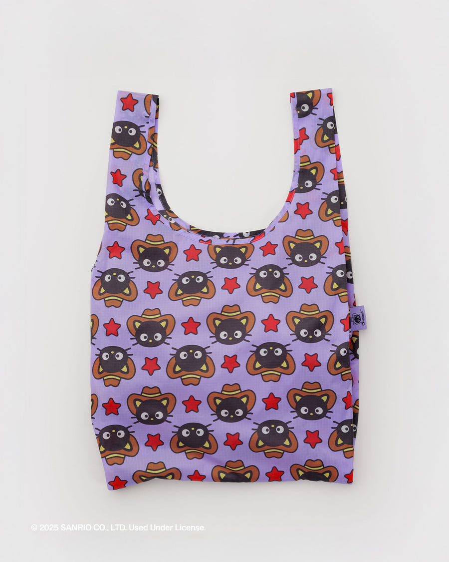 purple standard baggu with all over western chococat print