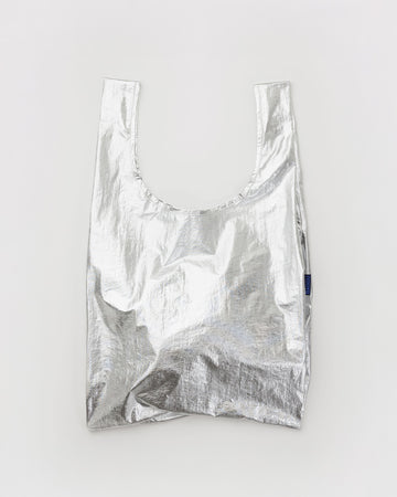 silver metallic standard baggu