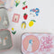 pink silly goose tin with cute washi flakes