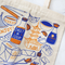 up close of canvas tote bag with chinese take-out images