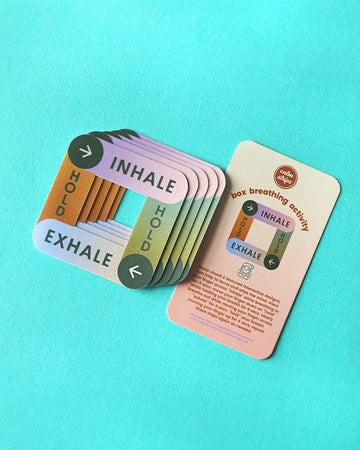 set of 5 inhale/exhale sensory stickers