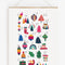 painted holiday icon advent calendar paint by number kit