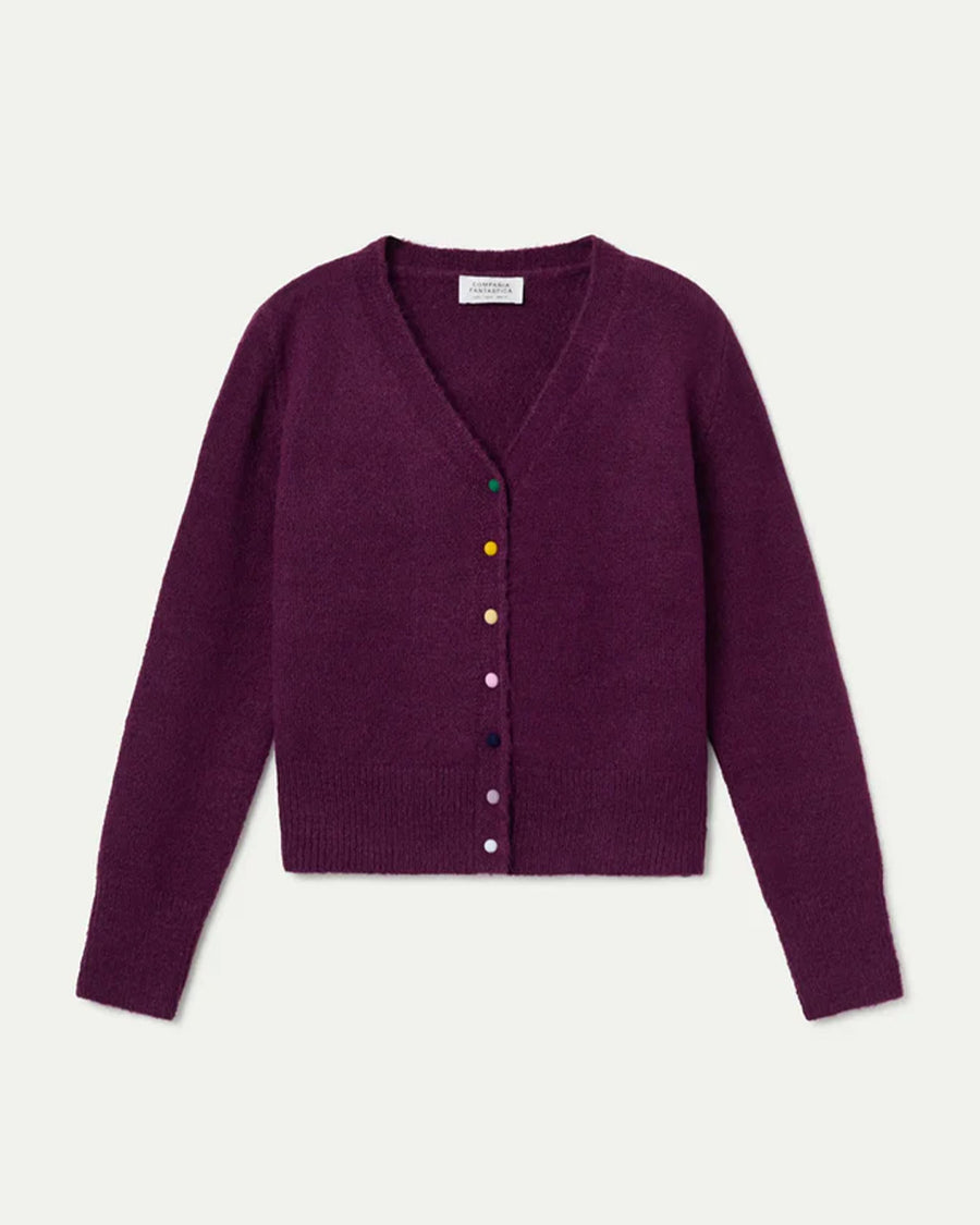 Burgundy Knit Cardigan
