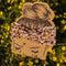 brown retro floral twist fabric headband