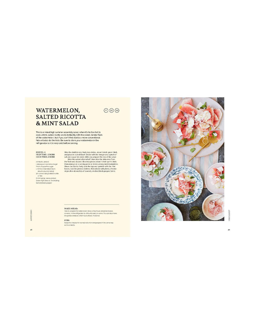 watermelon, salted ricotta and mint salad recipe