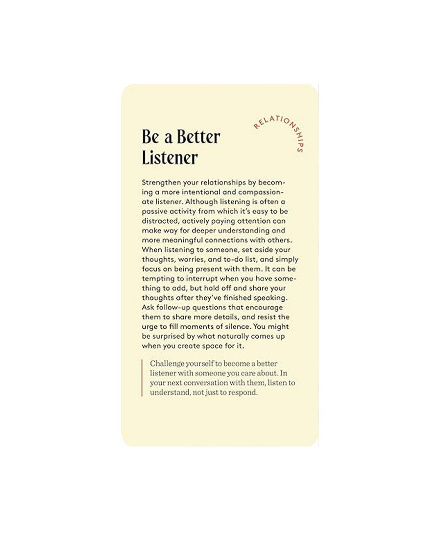 be a better listener card
