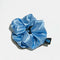 blue side of large silk scrunchie