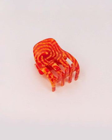 red and orange swirl hair claw
