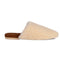 cream fuzzy sheepskin slip-on mule slippers