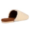 back view of cream fuzzy sheepskin slip-on mule slippers
