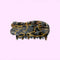 tortoiseshell cat hair claw with gold accents