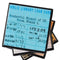 blue 'wonderful wizard of oz' vintage library card coaster