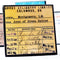 yellow 'anne of green gables' vintage library card coaster