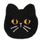 black cat beaded throw pillow