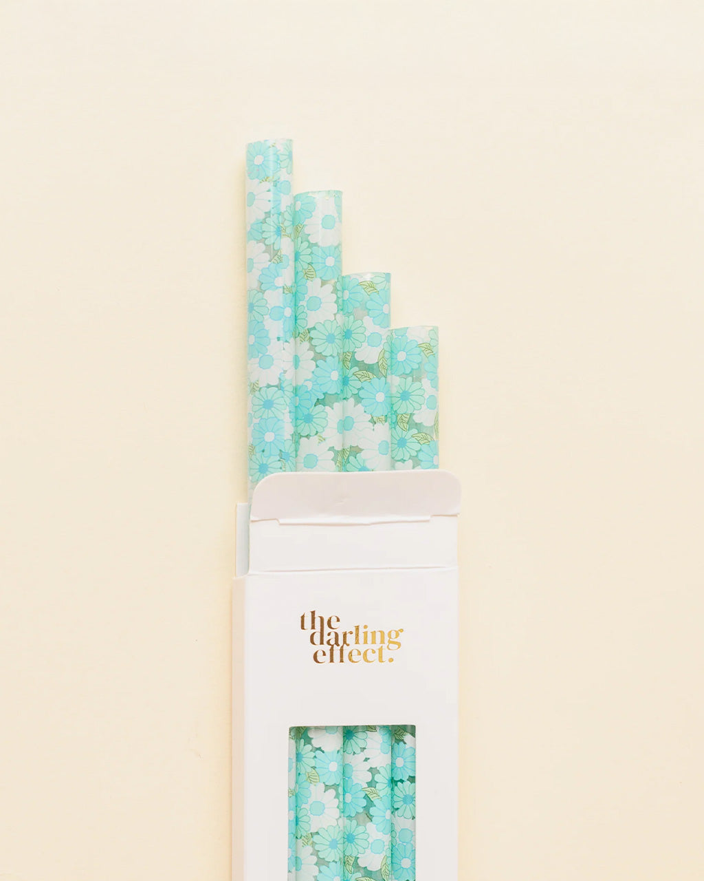 Tumbler Straw Set - Daisy Craze Aqua