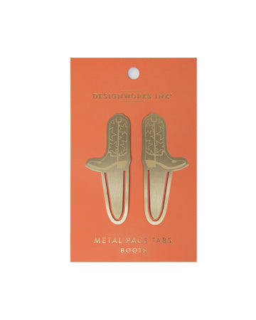 set of two cowboy boot shaped page tabs