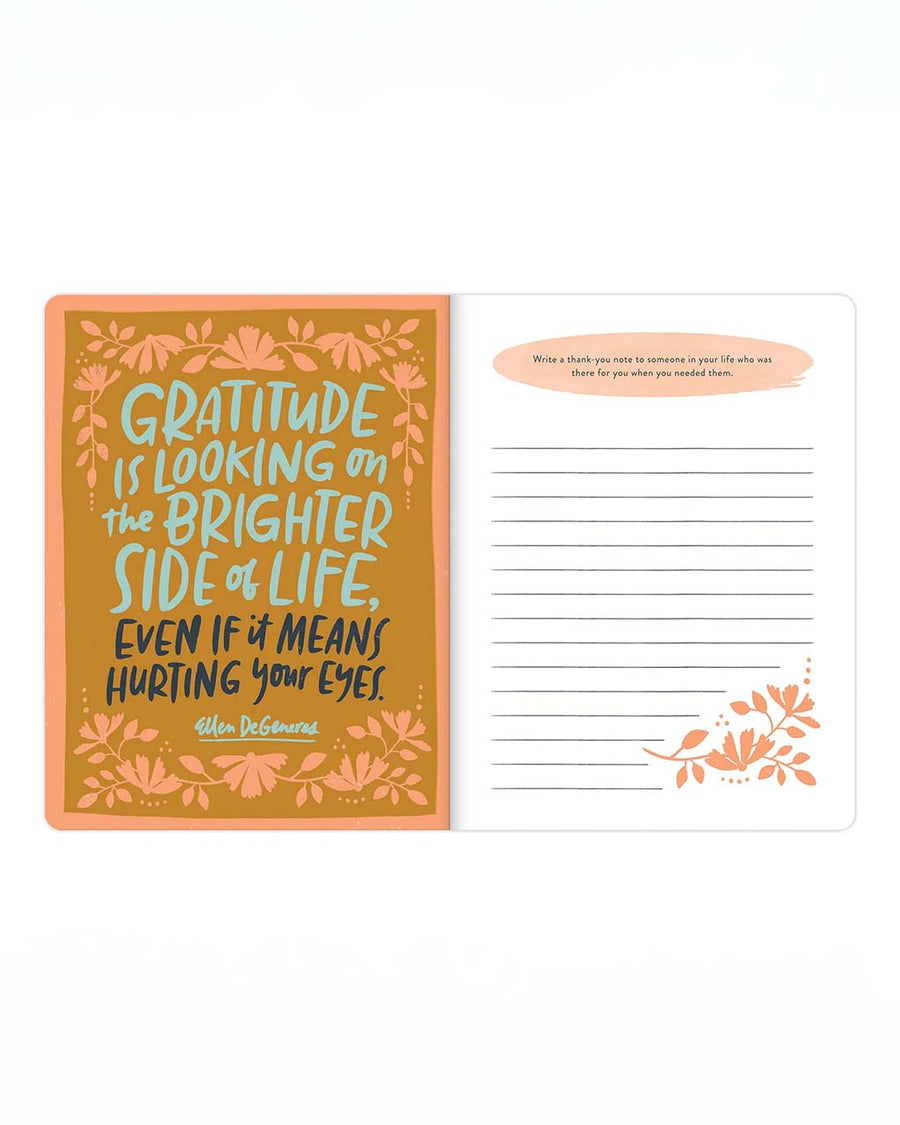'write a thank you note to someone in your life' inside pages