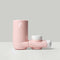 pink water filter that attaches to your faucet