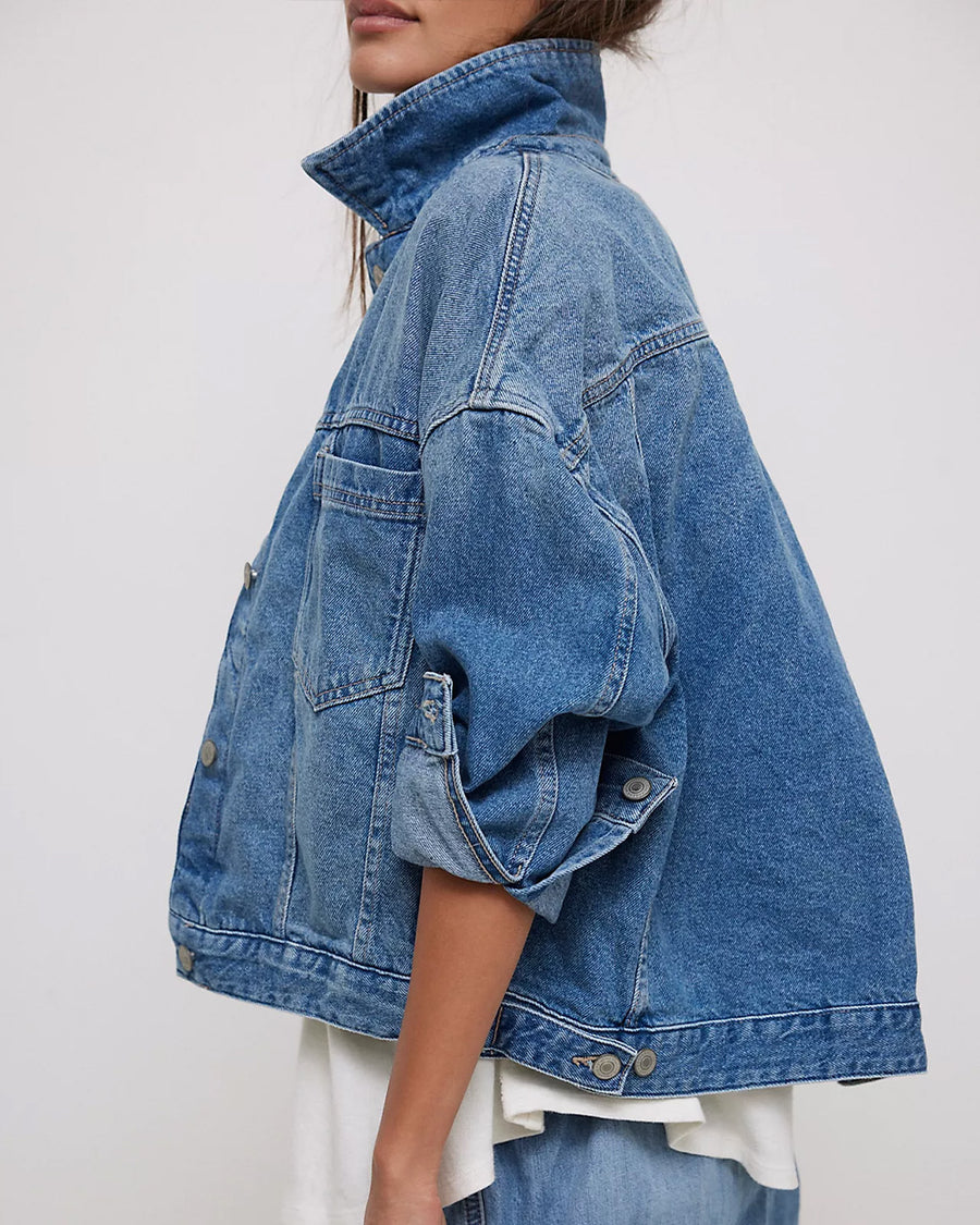 We The Free Opal Swing Denim Jacket - Cowboy Romance – ban.do