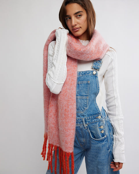 Winter Chill Blanket Scarf Pink –