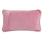 mauve back of floral rectangular throw pillow with 'i am not needy, i am wanty' across the front