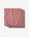 set of 6 dinner napkins with all over cherry print