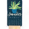 colorful january potted plants desk calendar with wooden base