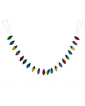 colorful christmas lights garland