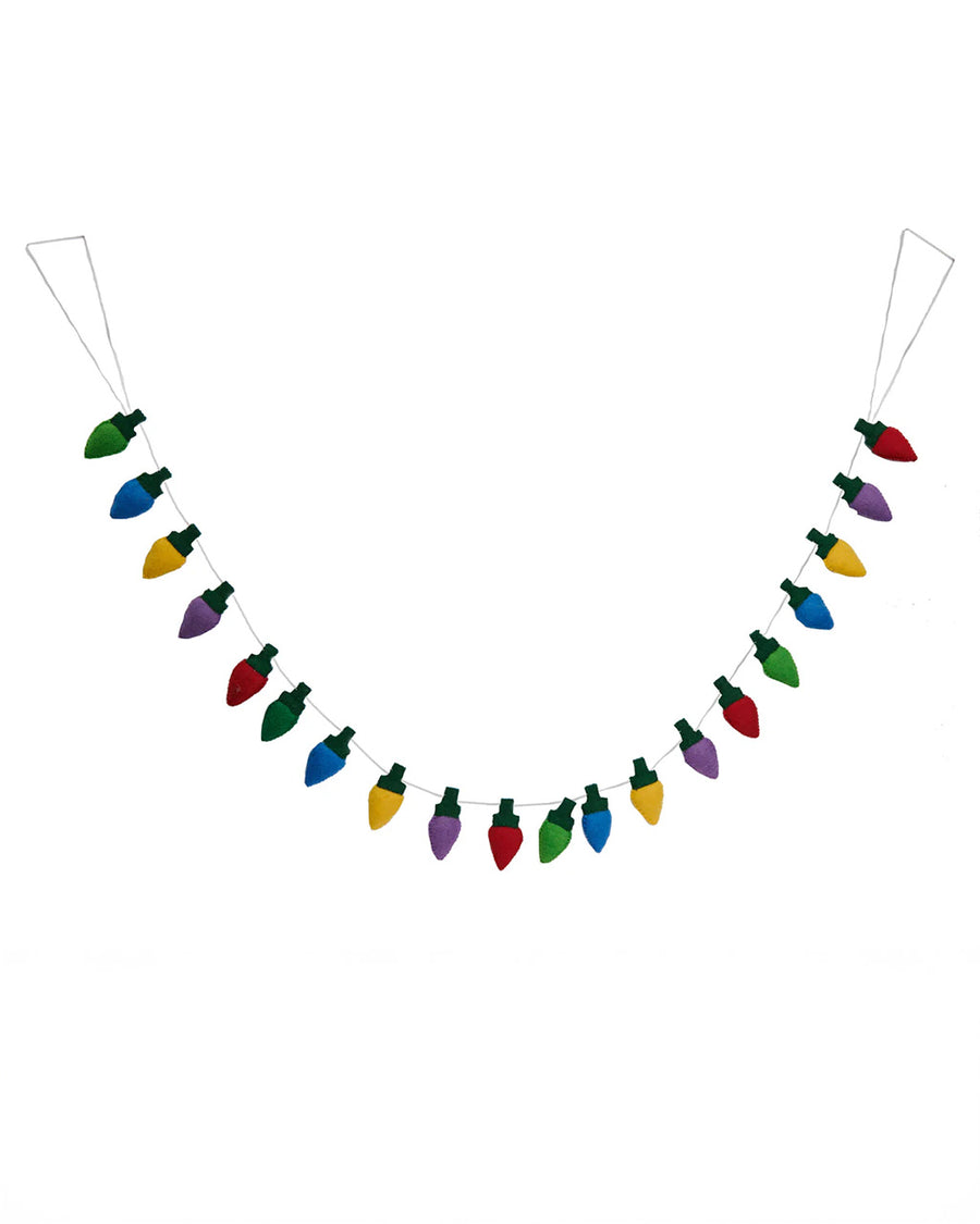 colorful christmas lights garland