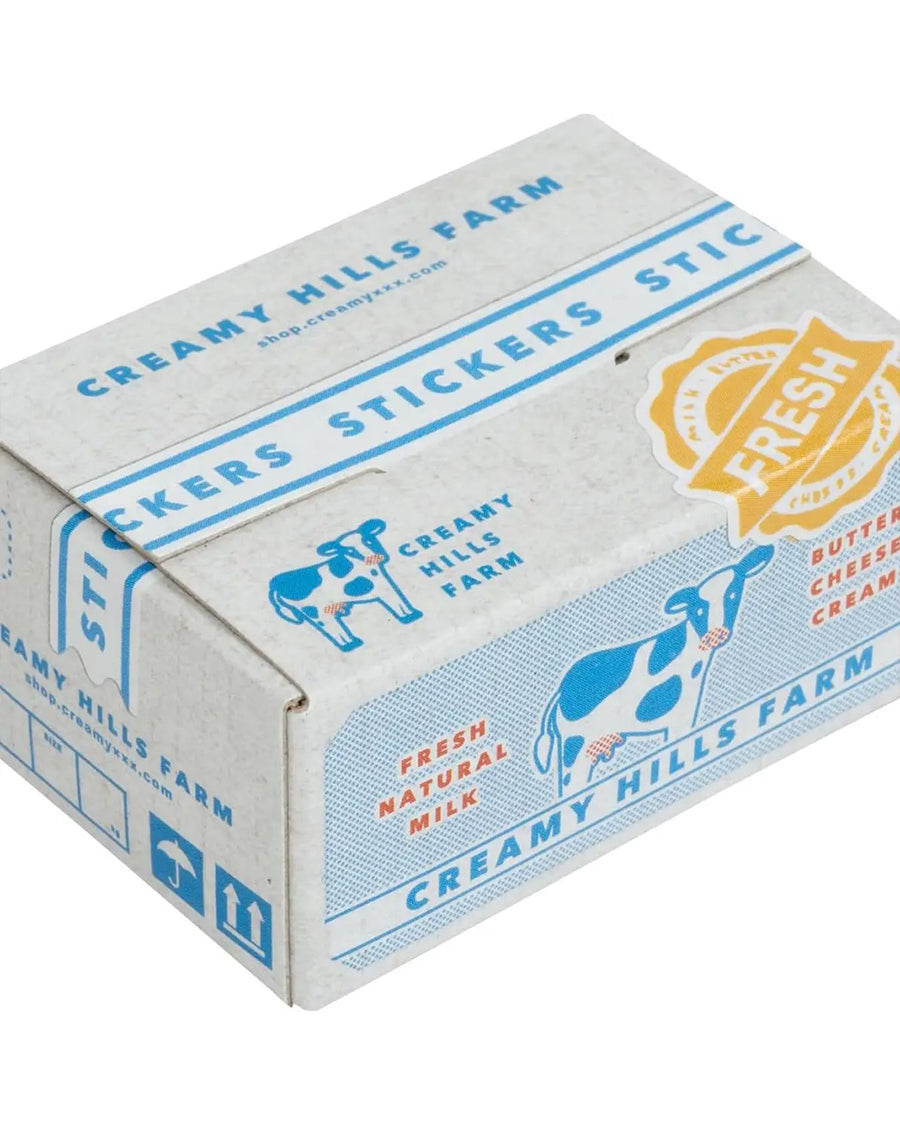 sealed box of 40 milk themed holographic stickers