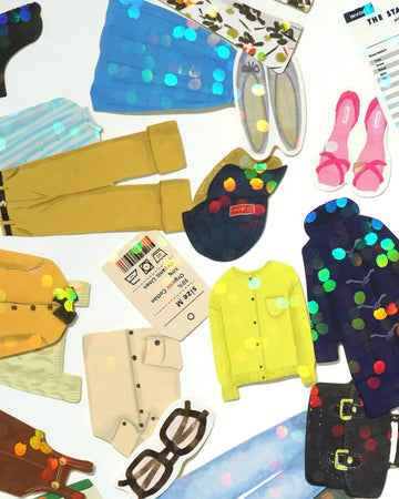 up close of 40 fashion holographic stickers