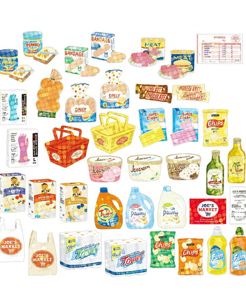 40 supermarket holographic stickers