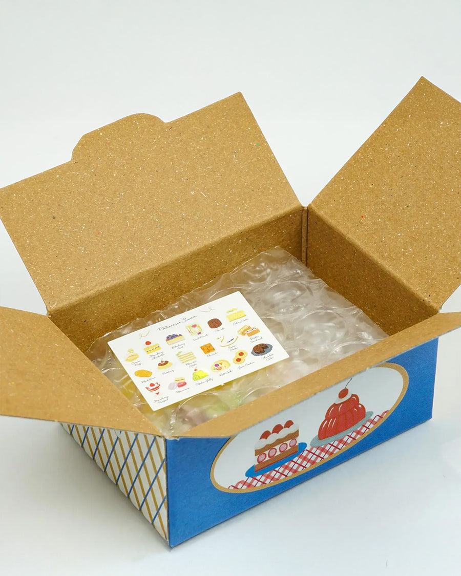 opened box of 40 pastry holographic stickers