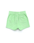 back of of honeydew colored shorts