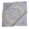 cream square bandana with navy optical illusion print