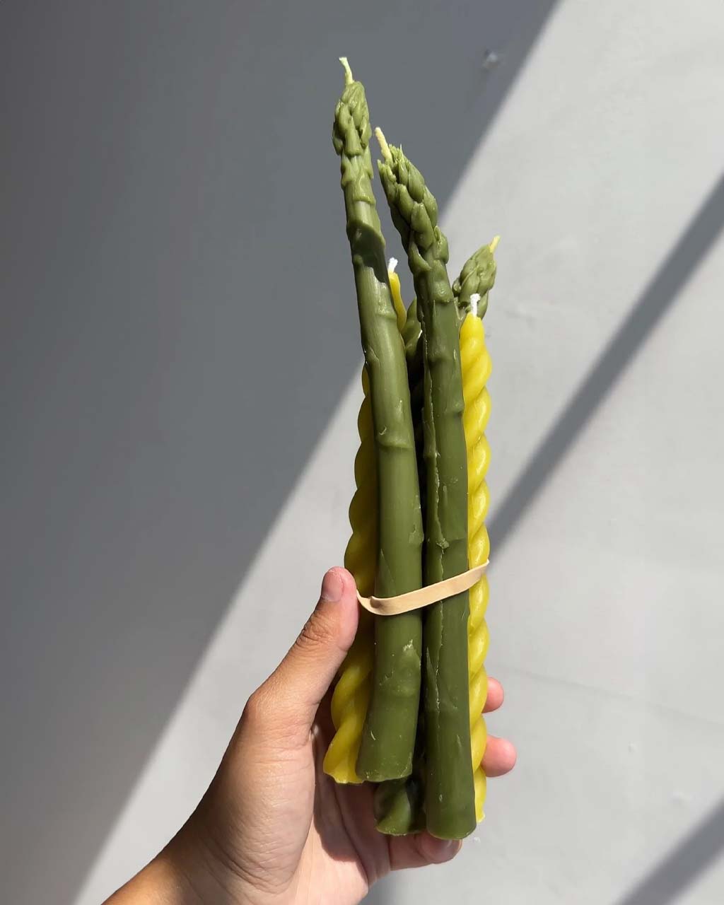 Asparagus Beeswax Candle Tapers Set of 2 ban.do