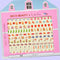 up close of haricot vert colorful nail stickers