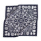 navy bandana with white floral pattern