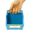 model holding light blue pile up caddy