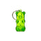front view of green light up gummy bear keychain