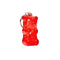 side view of red light up gummy bear keychain
