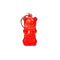 front view of red light up gummy bear keychain