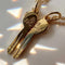 gold set of two best friends key necklace