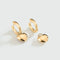 gold hoop earrings with detachable dainty heart charm