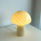 light yellow mushroom glass table lamp