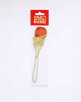 packaged meatball and spaghetti twirled on fork bookmark