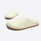 cream leather slip on mules with a natural sole