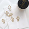 set of 25 gold mushroom shaped paper clips