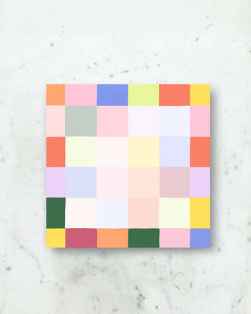 6 in. x 6 in. colorful checkered desk pad