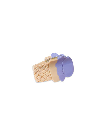 purple ice cream with cone mini hair clip